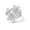 Thumbnail Image 1 of 5-5/8 CT. T.W. Pear-Shaped Certified Lab-Grown Diamond Flower Bypass Ring in 14K White Gold (F/VS2)
