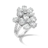 Thumbnail Image 3 of 5-5/8 CT. T.W. Pear-Shaped Certified Lab-Grown Diamond Flower Bypass Ring in 14K White Gold (F/VS2)