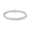 Thumbnail Image 1 of 16 CT. T.W. Princess and Emerald-Cut Certified Lab-Grown Diamond Alternating Tennis Bracelet in 14K White Gold