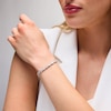 Thumbnail Image 2 of 16 CT. T.W. Princess and Emerald-Cut Certified Lab-Grown Diamond Alternating Tennis Bracelet in 14K White Gold