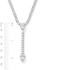 Thumbnail Image 4 of 24-3/4 CT. T.W. Pear-Shaped Certified Lab-Grown Diamond "Y" Necklace in 14K White Gold (F/VS2)