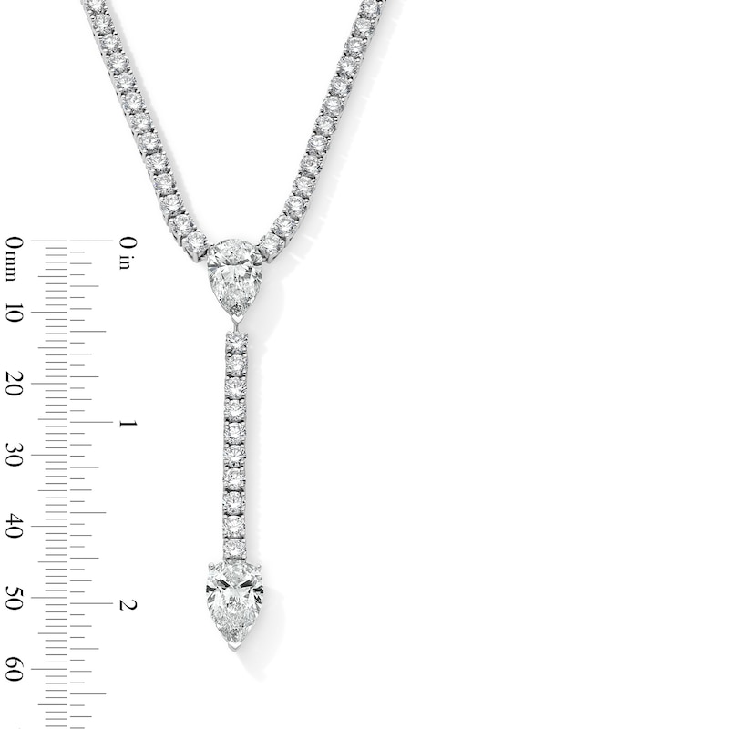 Main Image 4 of 24-3/4 CT. T.W. Pear-Shaped Certified Lab-Grown Diamond "Y" Necklace in 14K White Gold (F/VS2)