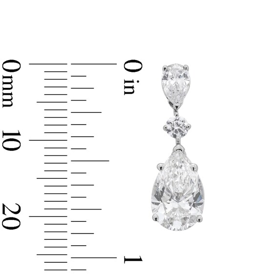 4-1/6 CT. T.w. Pear-Shaped Certified Lab-Grown Diamond Drop Earrings in 14K White Gold (F/Vs2)