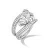 Thumbnail Image 3 of 3-1/8 CT. T.W. Marquise-Cut and Round Certified Lab-Grown Diamond Open Spiral Ring in 14K White Gold (F/VS2)