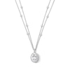 Thumbnail Image 1 of 4-1/2 CT. T.W. Oval Certified Lab-Grown Diamond Frame Station Double Strand Pendant in 14K White Gold (F/VS2)