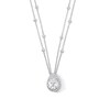Thumbnail Image 1 of 5-3/4 CT. T.W. Pear-Shaped Certified Lab-Grown Diamond Frame Double Strand Pendant in 14K White Gold (F/VS2)
