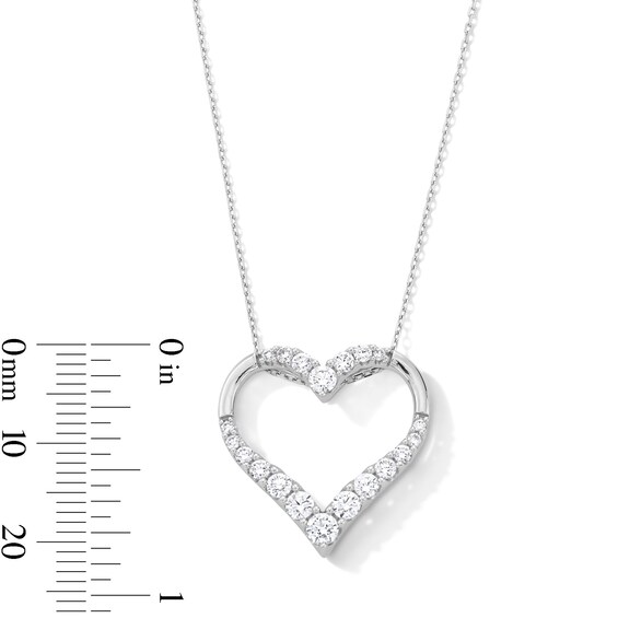 3/4 CT. T.w. Certified Lab-Grown Diamond Graduated Heart Pendant in Sterling Silver (I/Si2)