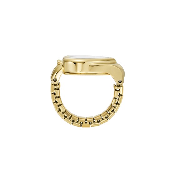 Ladiesâ Kate Spade Monroe Gold-Tone IP Heart Ring Watch with Mother-of-Pearl Dial (Model: Ksw1860)