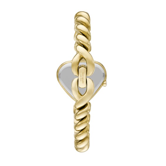 Ladiesâ Kate Spade Monroe Crystal Accent Gold-Tone IP Heart Watch with Mother-of-Pearl Dial (Model: Ksw1861)