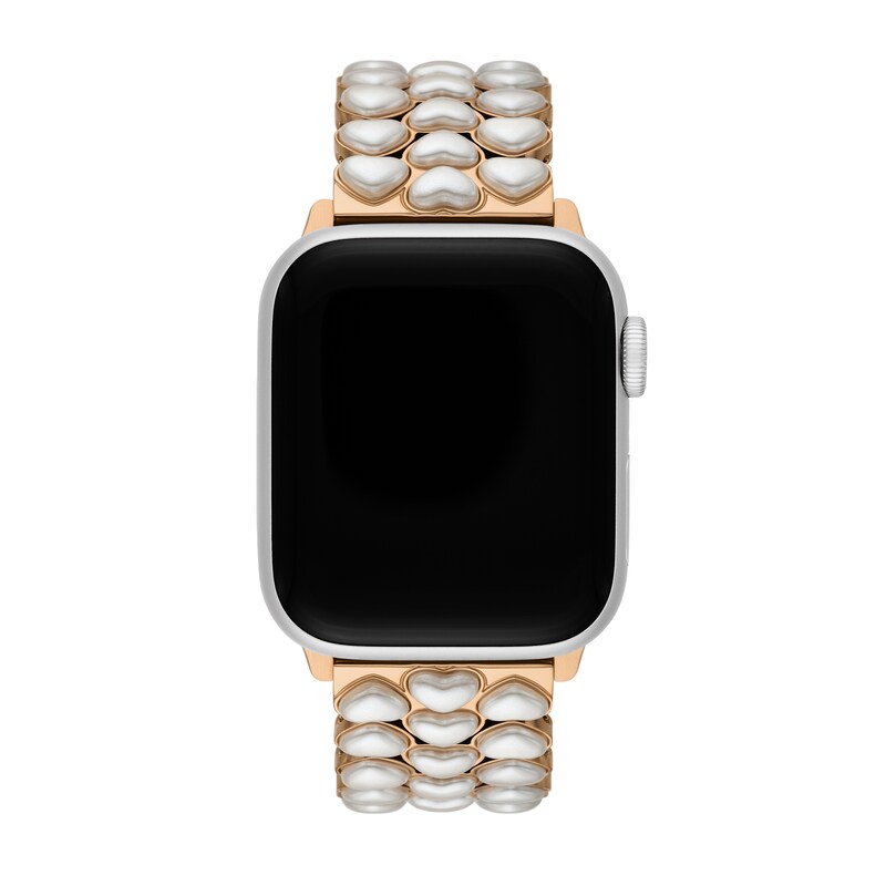 Main Image 1 of Ladies' Kate Spade Apple Watch Straps Hearts Interchangeable Replacement Band Smart Watch Attachment (Model: KSS0198E)