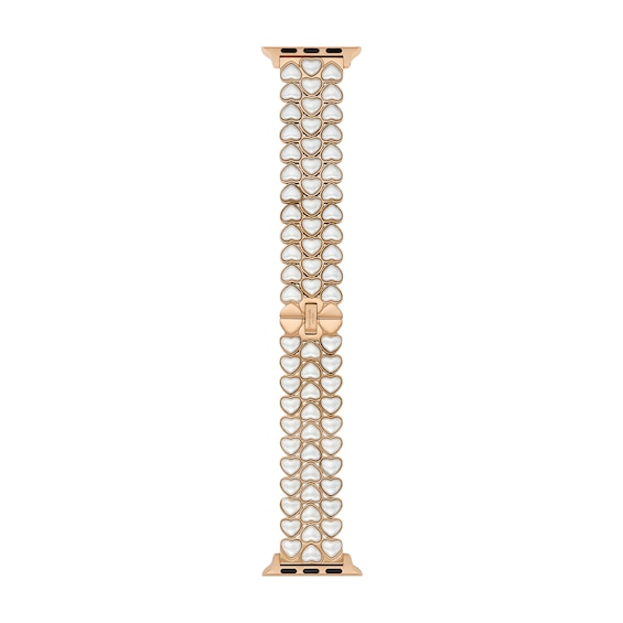 Ladies' Kate Spade Apple Watch Straps Hearts Interchangeable Replacement Band Smart Watch Attachment (Model: Kss0198E)