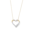 Thumbnail Image 1 of 3/4 CT. T.W. Certified Lab-Grown Diamond Graduated Heart Pendant in Sterling Silver with 10K Gold Plate (I/SI2)
