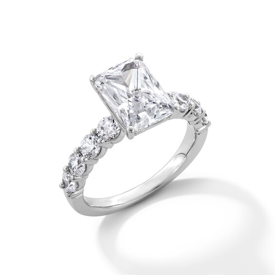 4 CT. T.w. Radiant-Cut Certified Lab-Grown Diamond Engagement Ring in 14K White Gold (F/Si2)