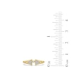Thumbnail Image 4 of 1/10 CT. T.W. Baguette and Round Diamond Double Triangle Ring in Sterling Silver with 24K Gold Plate