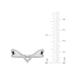 Thumbnail Image 3 of 1/10 CT. T.W. Diamond Chevron Overlay Split Shank Ring in Sterling Silver