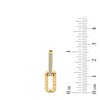 Thumbnail Image 2 of 1/10 CT. T.W. Diamond Oval Link Drop Hoop Earrings in Sterling Silver with 24K Gold Plate
