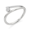 Thumbnail Image 2 of 1/10 CT. T.W. Multi-Diamond Wave Split Shank Ring in Sterling Silver