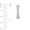 Thumbnail Image 3 of 1/4 CT. T.W. Diamond Braid Crossover Open Hoop Earrings in Sterling Silver