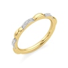 Thumbnail Image 2 of 1/6 CT. T.W. Lab-Grown Diamond Alternating Scallop Ring in Sterling Silver with 24K Gold Plate