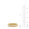 Thumbnail Image 2 of 1/10 CT. T.W. Diamond Textured Triple Row Ring in Sterling Silver with 24K Gold Plate