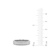 Thumbnail Image 2 of 1/10 CT. T.W. Diamond Textured Triple Row Ring in Sterling Silver