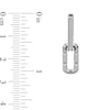 Thumbnail Image 3 of 1/10 CT. T.W. Diamond Oval Link Drop Hoop Earrings in Sterling Silver