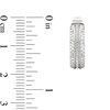 Thumbnail Image 3 of 1/10 CT. T.W. Diamond Textured Triple Row Open Hoop Earrings in Sterling Silver