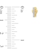 Thumbnail Image 3 of 1/20 CT. T.W. Diamond Ribbed Double Row Stud Earrings in Sterling Silver with 24K Gold Plate
