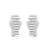 Thumbnail Image 2 of 1/20 CT. T.W. Diamond Ribbed Double Row Stud Earrings in Sterling Silver