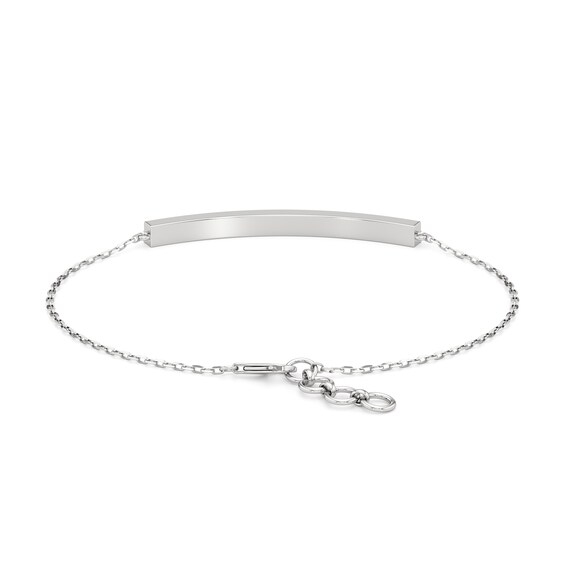 1/15 CT. T.w. Diamond Ribbed Double Row Bar Bracelet in Sterling Silver - 7.25"