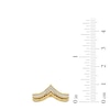 Thumbnail Image 3 of 1/10 CT. T.W. Diamond Textured Crown Ring in Sterling Silver with 24K Gold Plate