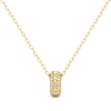 Thumbnail Image 1 of 1/10 CT. T.W. Diamond Textured Puff Drop Pendant in Sterling Silver with 24K Gold Plate