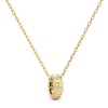 Thumbnail Image 2 of 1/10 CT. T.W. Diamond Textured Puff Drop Pendant in Sterling Silver with 24K Gold Plate