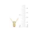 Thumbnail Image 3 of 1/10 CT. T.W. Diamond Textured Puff Drop Pendant in Sterling Silver with 24K Gold Plate