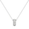 Thumbnail Image 1 of 1/10 CT. T.W. Diamond Textured Puff Drop Pendant in Sterling Silver