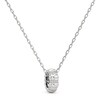 Thumbnail Image 2 of 1/10 CT. T.W. Diamond Textured Puff Drop Pendant in Sterling Silver