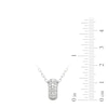 Thumbnail Image 3 of 1/10 CT. T.W. Diamond Textured Puff Drop Pendant in Sterling Silver