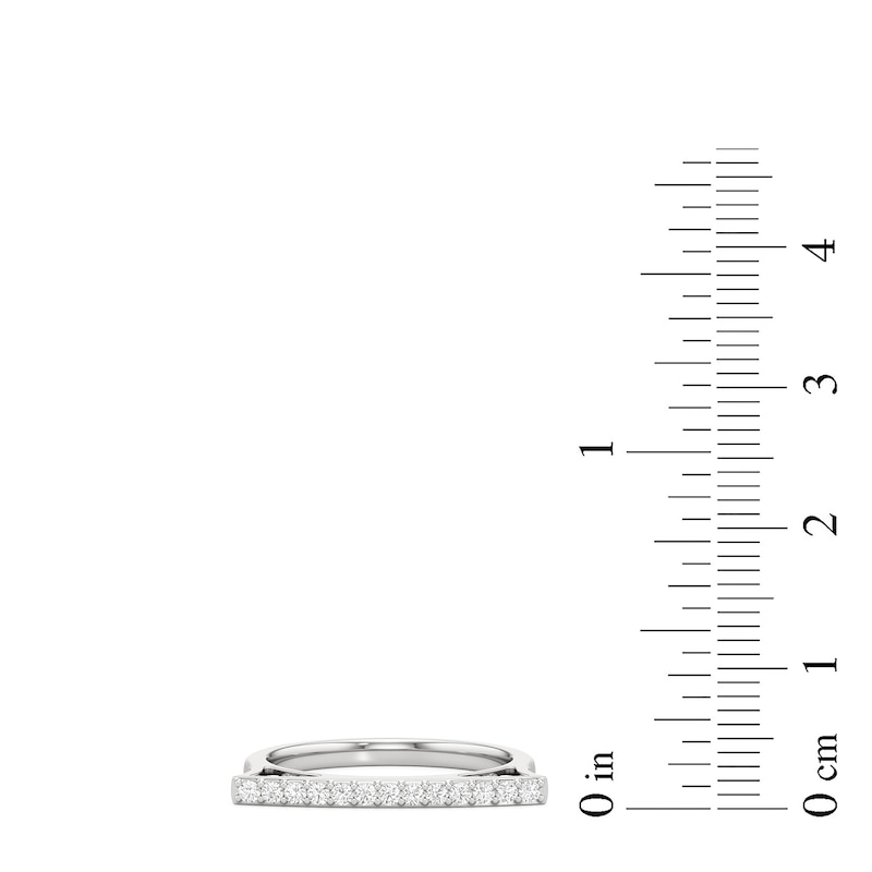 Main Image 3 of 1/5 CT. T.W. Lab-Created Diamond Bar Ring in Sterling Silver