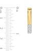 Thumbnail Image 3 of 1/15 CT. T.W. Lab-Grown Diamond Squared U-Hoop Earrings in Sterling Silver with 24K Gold Plate