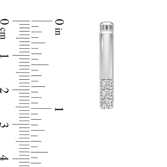 1/15 CT. T.w. Lab-Grown Diamond Squared U-Hoop Earrings in Sterling Silver