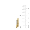 Thumbnail Image 2 of 1/6 CT. T.W. Diamond Bypass Hoop Earrings in Sterling Silver with 24K Gold Plate
