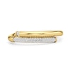 Thumbnail Image 1 of 1/6 CT. T.W. Diamond Bypass Wrap Ring in Sterling Silver with 24K Gold Plate