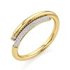Thumbnail Image 2 of 1/6 CT. T.W. Diamond Bypass Wrap Ring in Sterling Silver with 24K Gold Plate