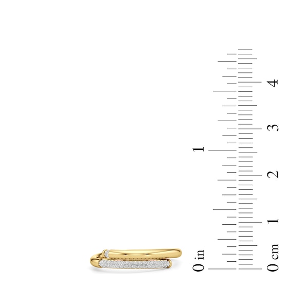 1/6 CT. T.w. Diamond Bypass Wrap Ring in Sterling Silver with 24K Gold Plate