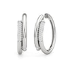 Thumbnail Image 1 of 1/6 CT. T.W. Diamond Bypass Hoop Earrings in Sterling Silver