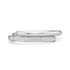 Thumbnail Image 1 of 1/6 CT. T.W. Diamond Bypass Wrap Ring in Sterling Silver