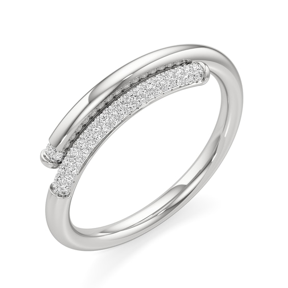 1/6 CT. T.w. Diamond Bypass Wrap Ring in Sterling Silver