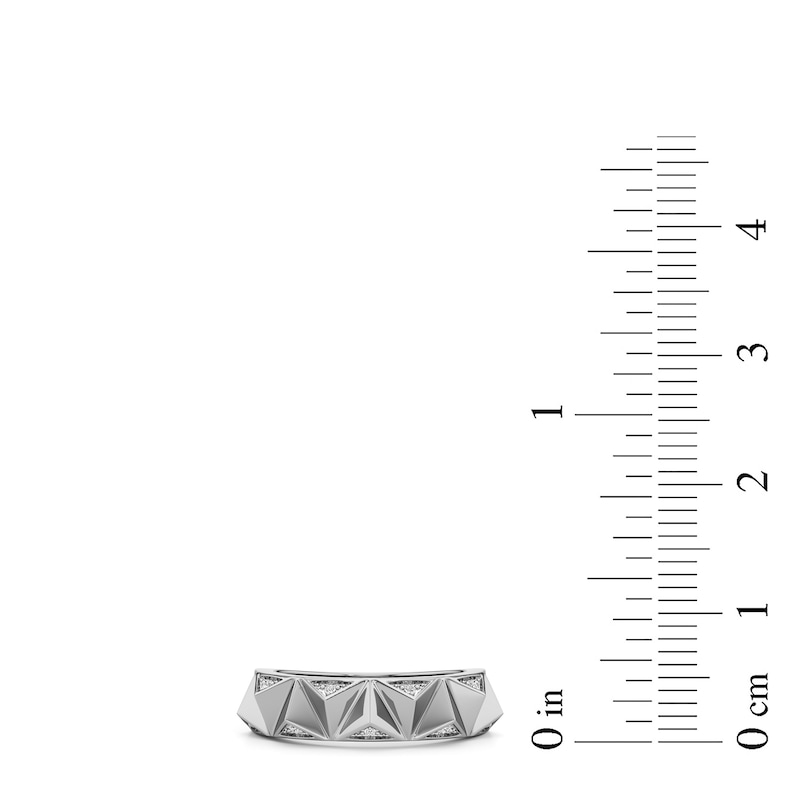 Main Image 3 of 1/20 CT. T.W. Diamond Spike Ring in Sterling Silver