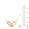 Thumbnail Image 2 of 1/10 CT. T.W. Diamond Interlocking Oval Link Heart Necklace in Sterling Silver with 24K Gold Plate