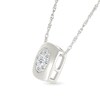 Thumbnail Image 3 of 1/8 CT. T.W. Multi-Diamond Cushion Frame Pendant in Sterling Silver